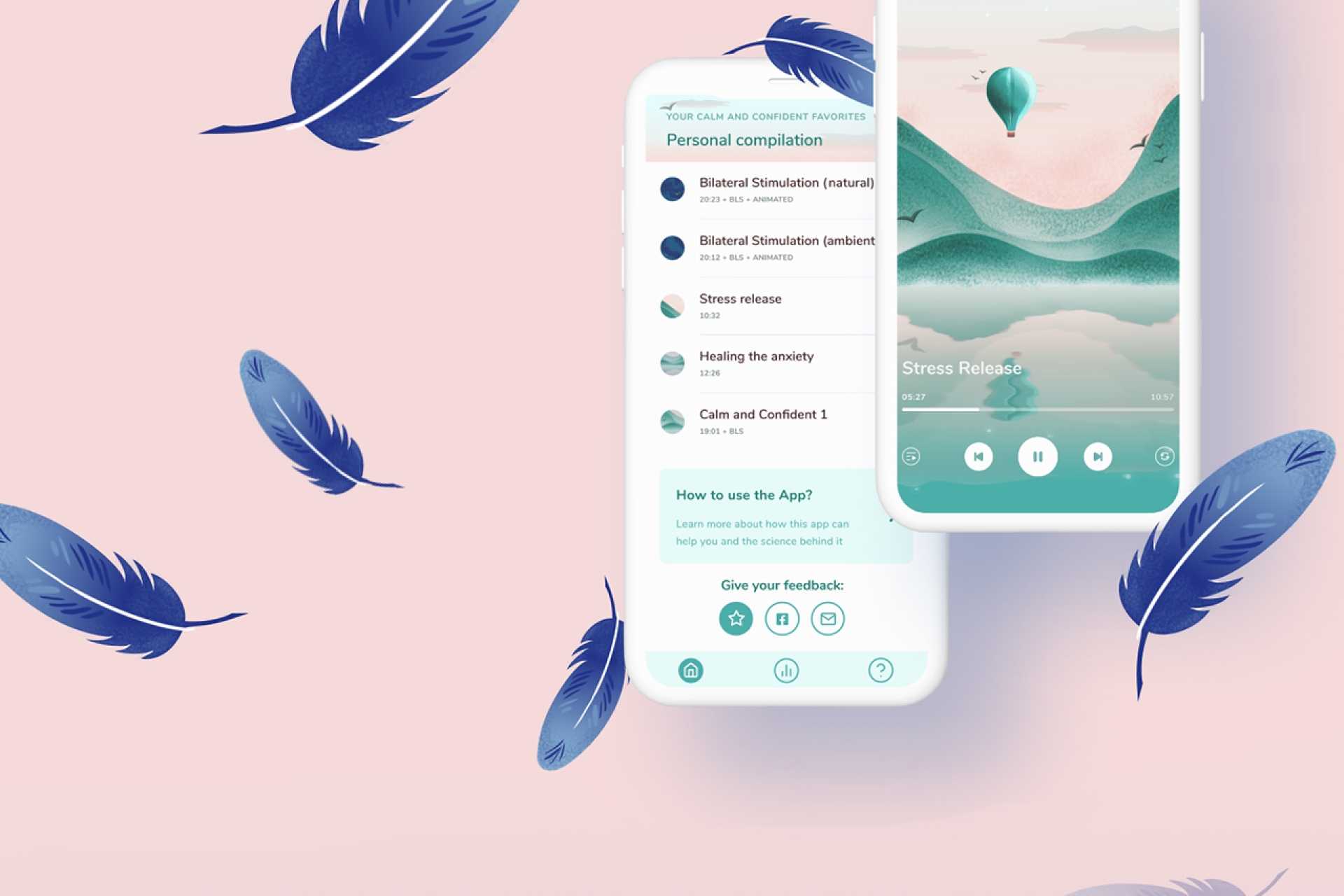 A mobile app to help the users to feel calm based on EMDR